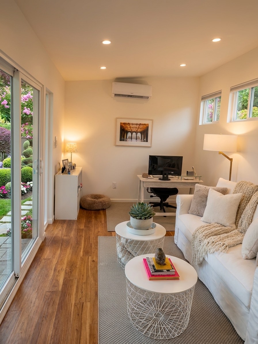 Pod Essentials interior — comfortable year-round