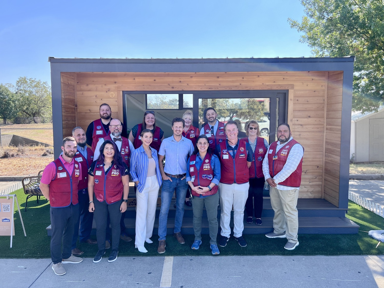 The Backyard Pod team — Lowe’s partner